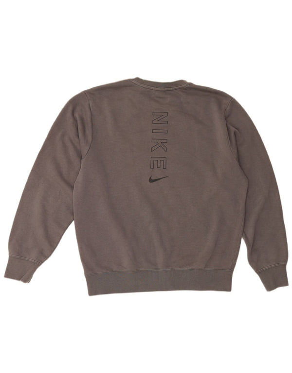 Nike Herre grafisk sweatshirt Jumper Medium Grå Colourblock Bomuld