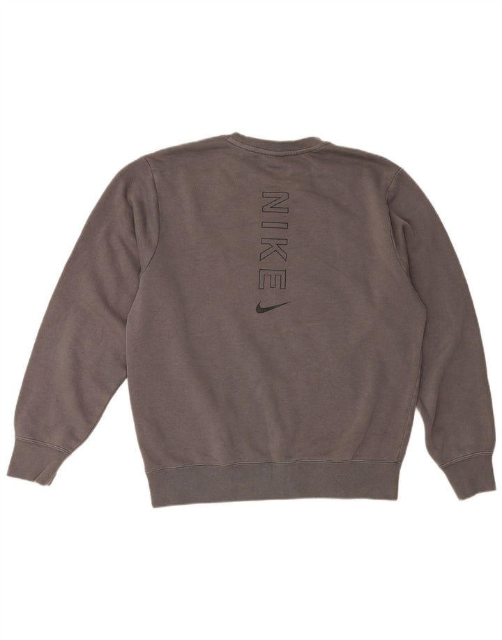 Nike Herre grafisk sweatshirt Jumper Medium Grå Colourblock Bomuld