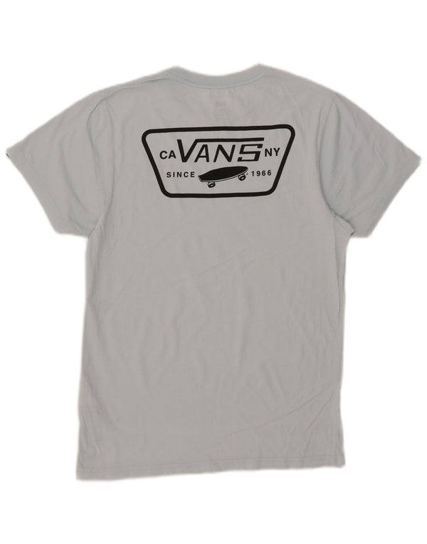 Vans Herre Custom Fit Grafisk T-Shirt Top Lille Blå Bomuld