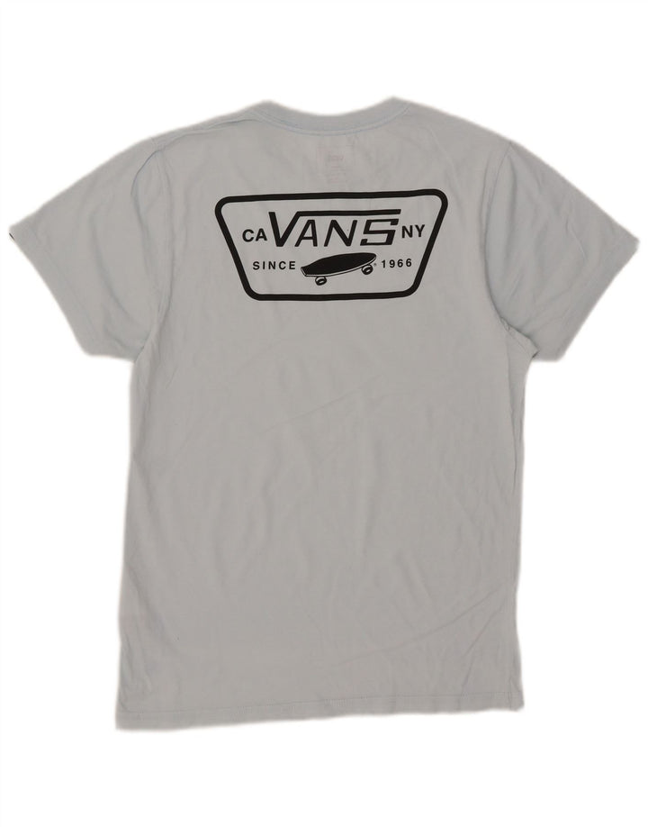 Vans Herre Custom Fit Grafisk T-Shirt Top Lille Blå Bomuld