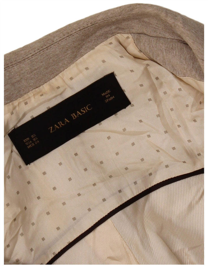 Zara Dame 1-knaps blazerjakke UK 6 XS Beige