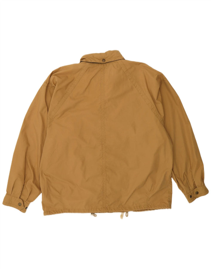 Stratos Herre Hooded Bomber Jacket UK 40 Large Beige Polyester