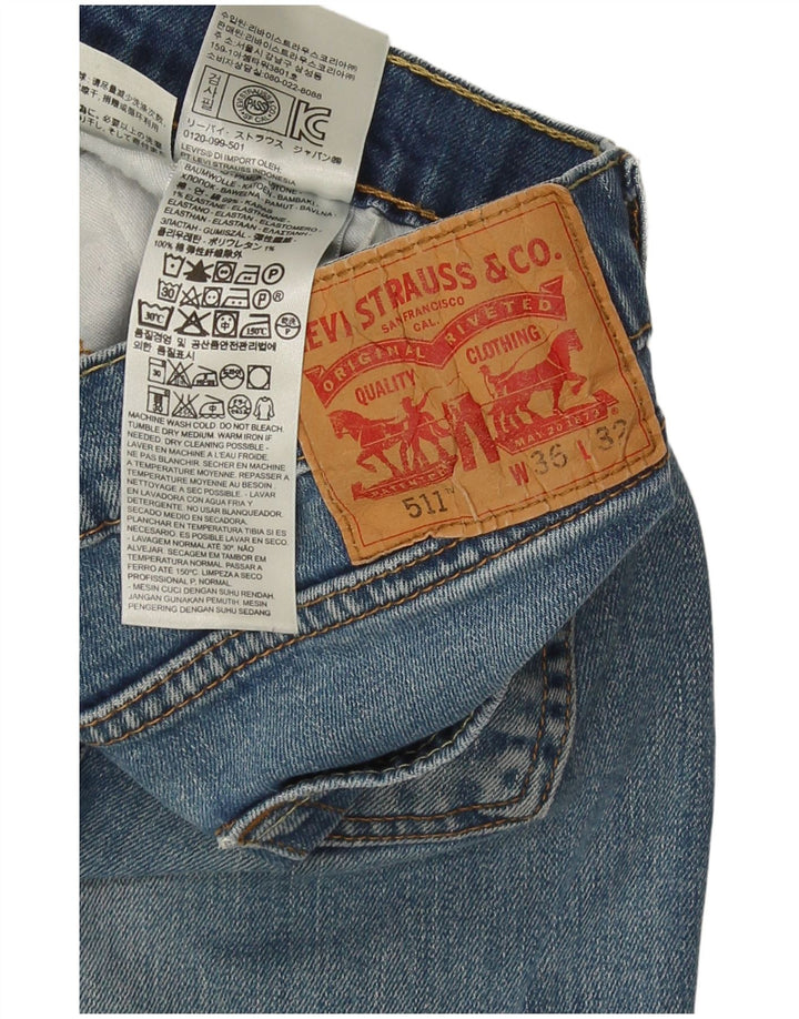 Levi's Herre 511 Slim Jeans W36 L32 Blå Bomuld