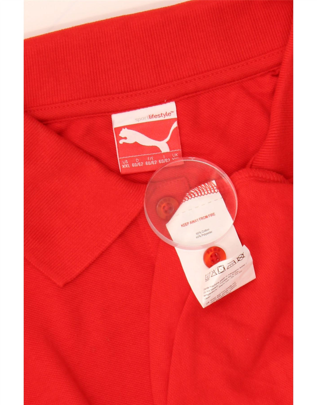PUMA Polo skjorte til mænd 2XL rød bomuld