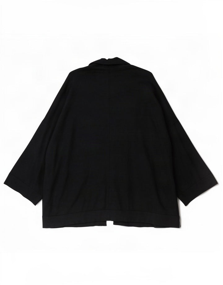 Zara Dame Oversized Longline Åben Cardigan Sweater UK 10 Small Navy Blue