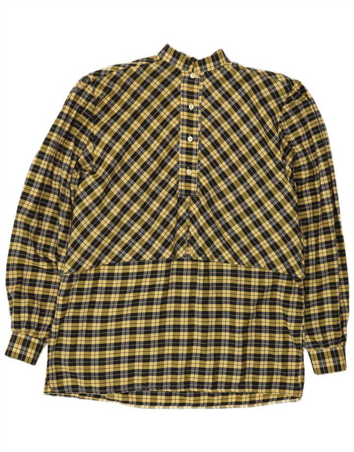 Regina Schrecker Dame Oversized skjortekjole UK 14 Medium Yellow Check