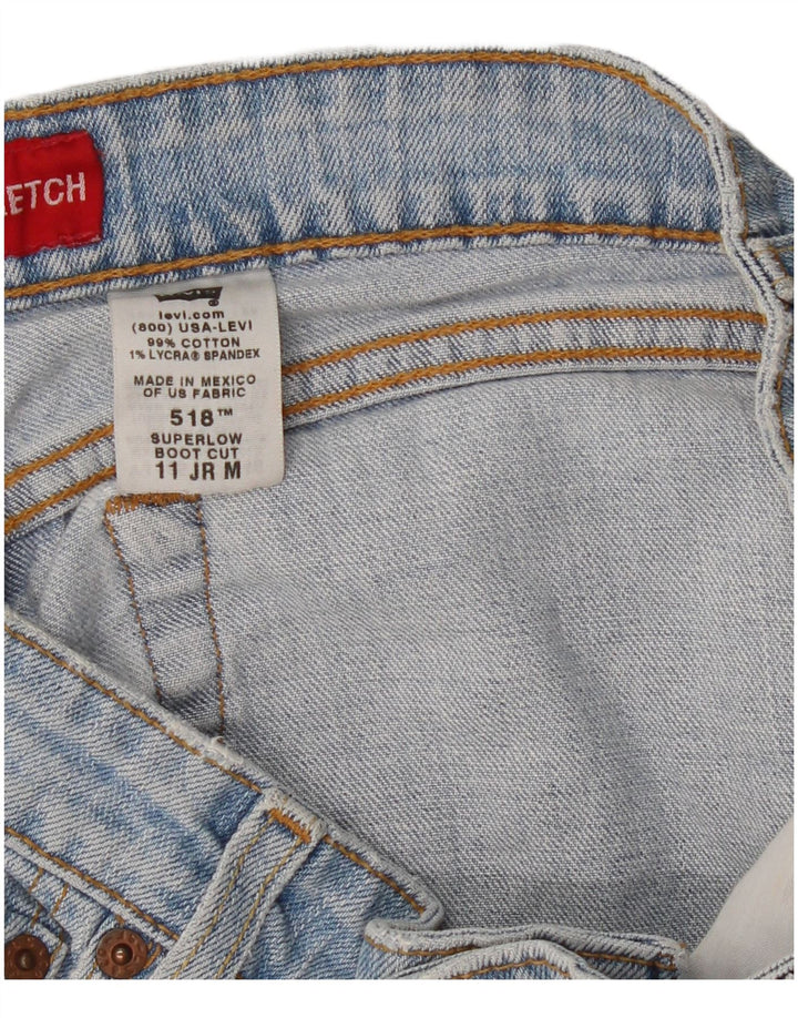 Levi's Dame 518 Super Low Denim Shorts Medium W32 Blå Bomuld
