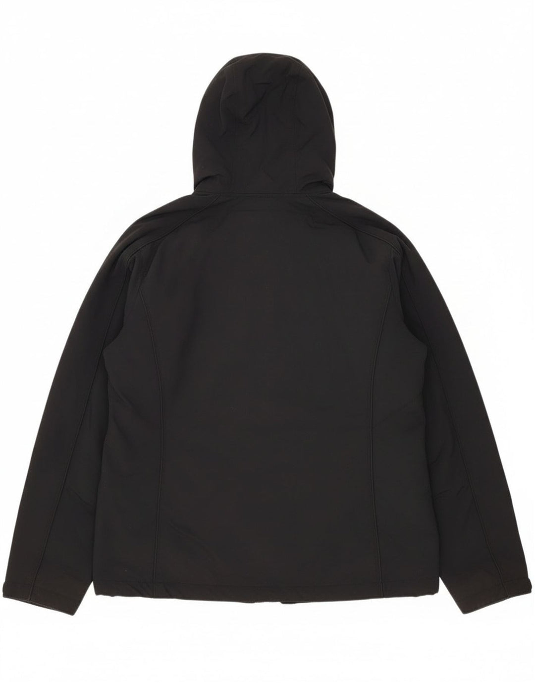 L.L.Bean Dame Hætte Oversized Windbreaker Jacket UK 14 Medium Sort