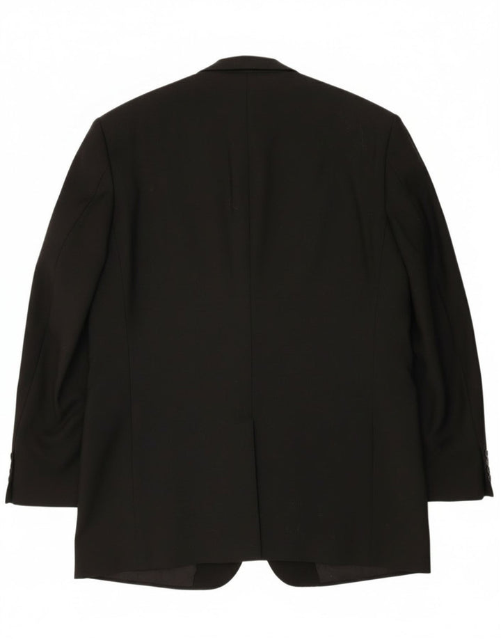 Mario Zegna Herre 1 Knap Blazer Jakke IT 50 Stor Sort Colourblock Uld