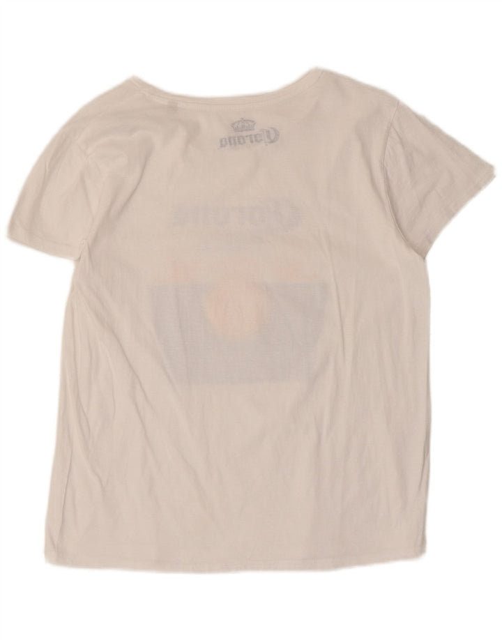 Corona Graphic T-Shirt Top UK 14 Large White