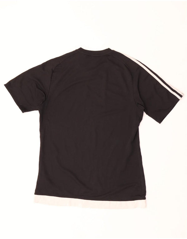 Adidas Dame Climalite T-Shirt Top UK 14 Medium Sort Polyester