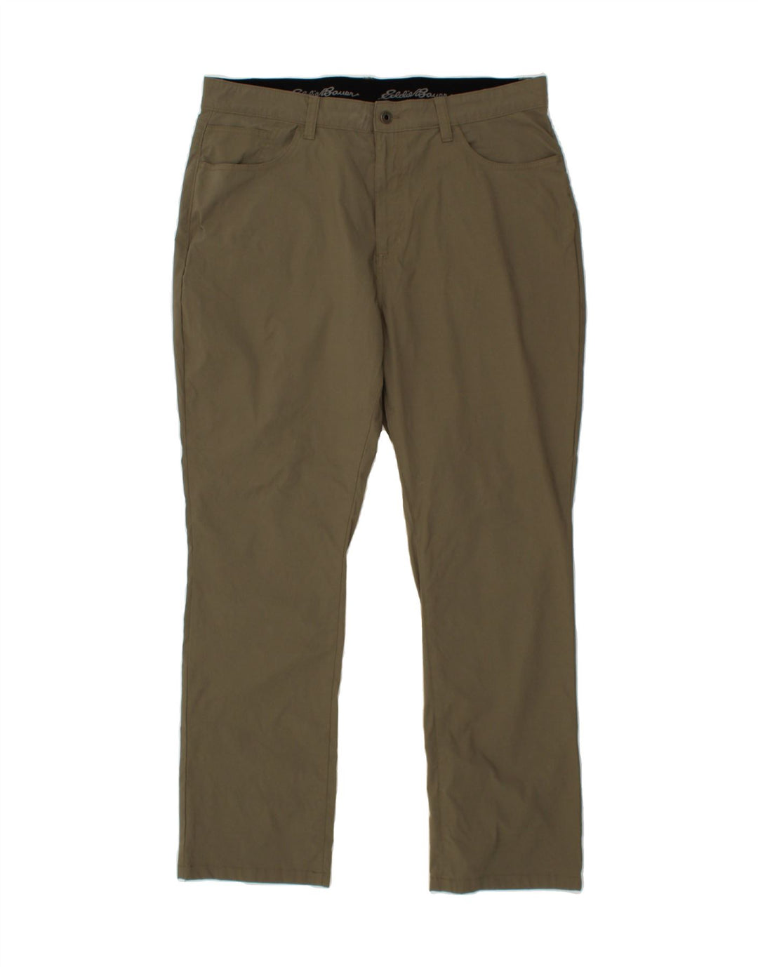 EDDIE BAUER Womens Slim Casual Trousers W40 L32  Khaki Nylon Vintage Eddie Bauer and Second-Hand Eddie Bauer from Messina Hembry 
