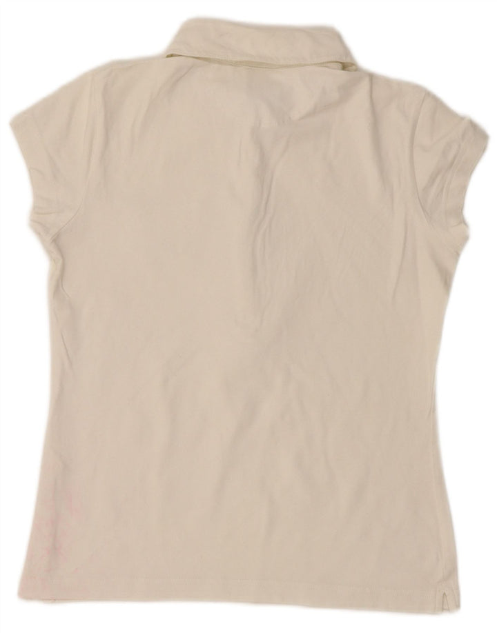 Nike Dame Crop Polo Shirt UK 10/12 Medium White