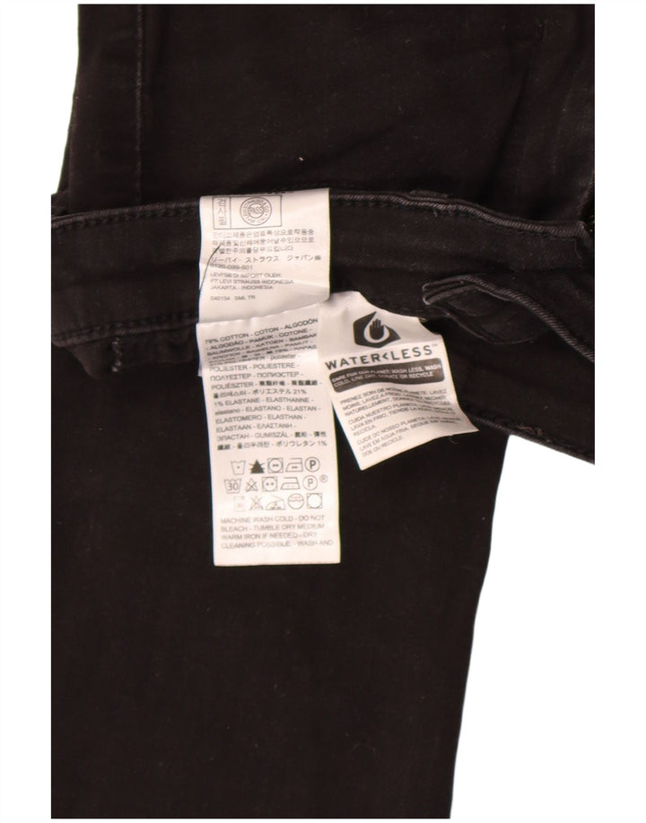 Levi's Womens 725 High Rise Bootcut Jeans W24 L32 Sort Bomuld