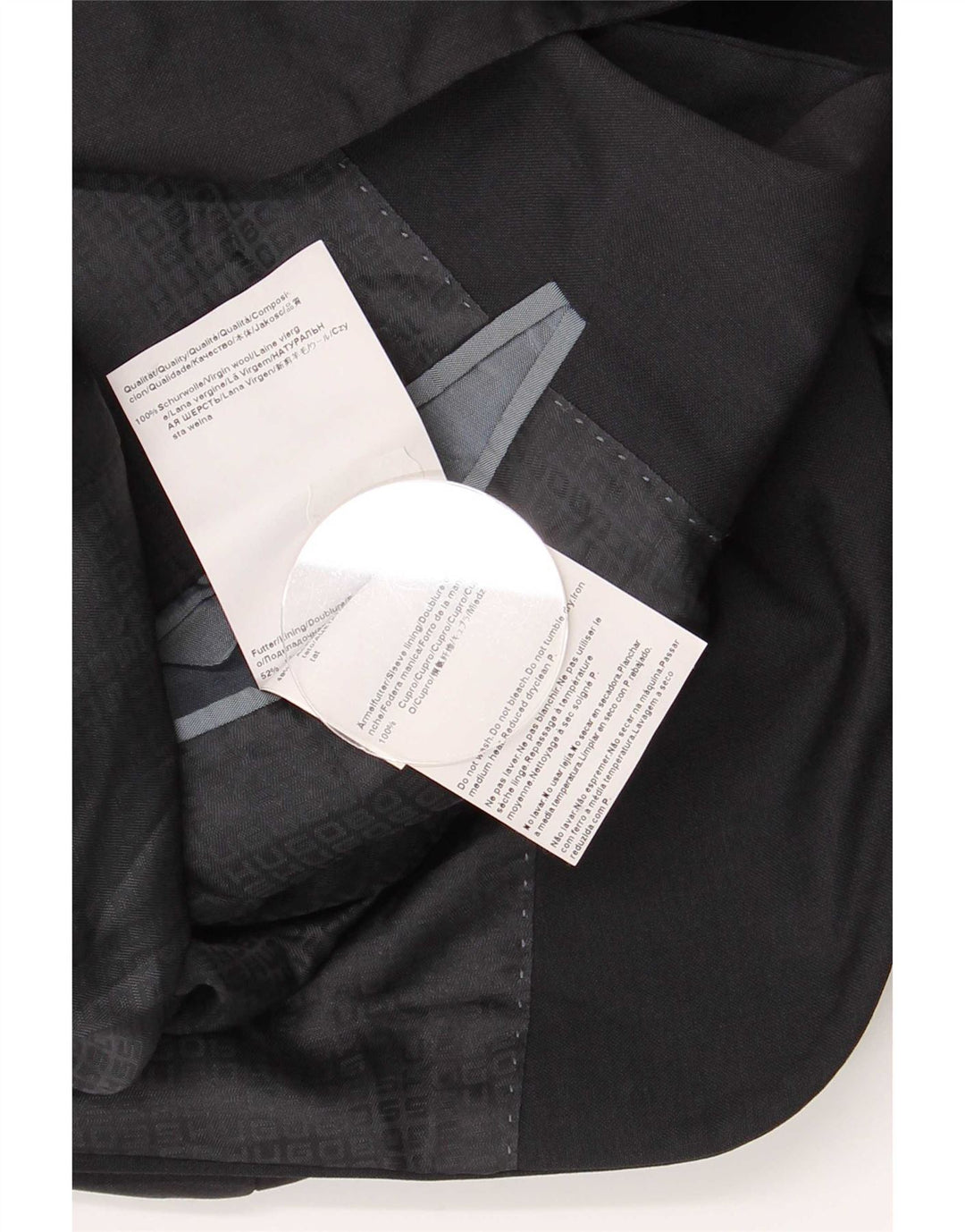 Hugo Boss Herre 2-knaps blazerjakke EU 48 Medium Navy Blue Virgin Wool