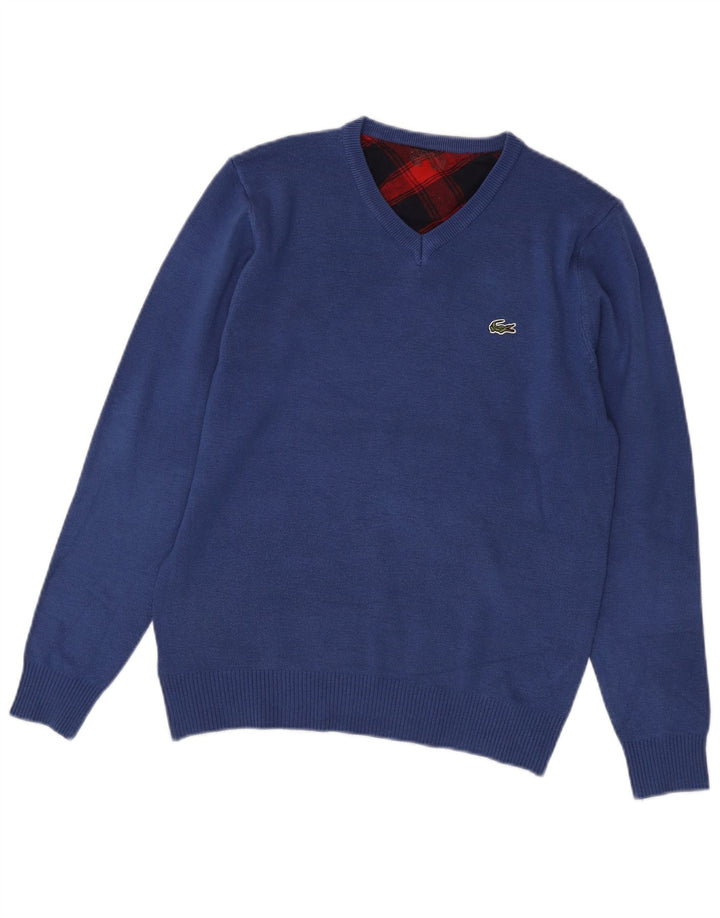 LACOSTE Herre V-hals sweater lille blå akryl