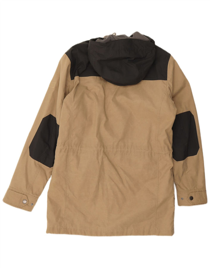 Jack Wolfskin Herre Hooded Parka Jacket UK 36/38 Medium Beige Colourblock