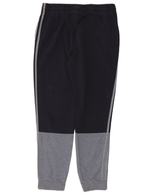 Adidas Herre træningsdragt Bukser Joggers Large Navy Blue Colourblock Bomuld