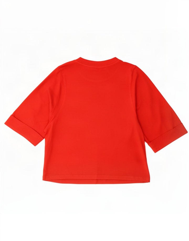 Benetton Dame Top 3/4 ærmer UK 14 Medium Rød