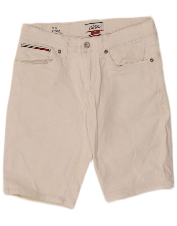 Tommy Hilfiger Herre Scanton Slim Fit denimshorts W29 Small White Bomuld