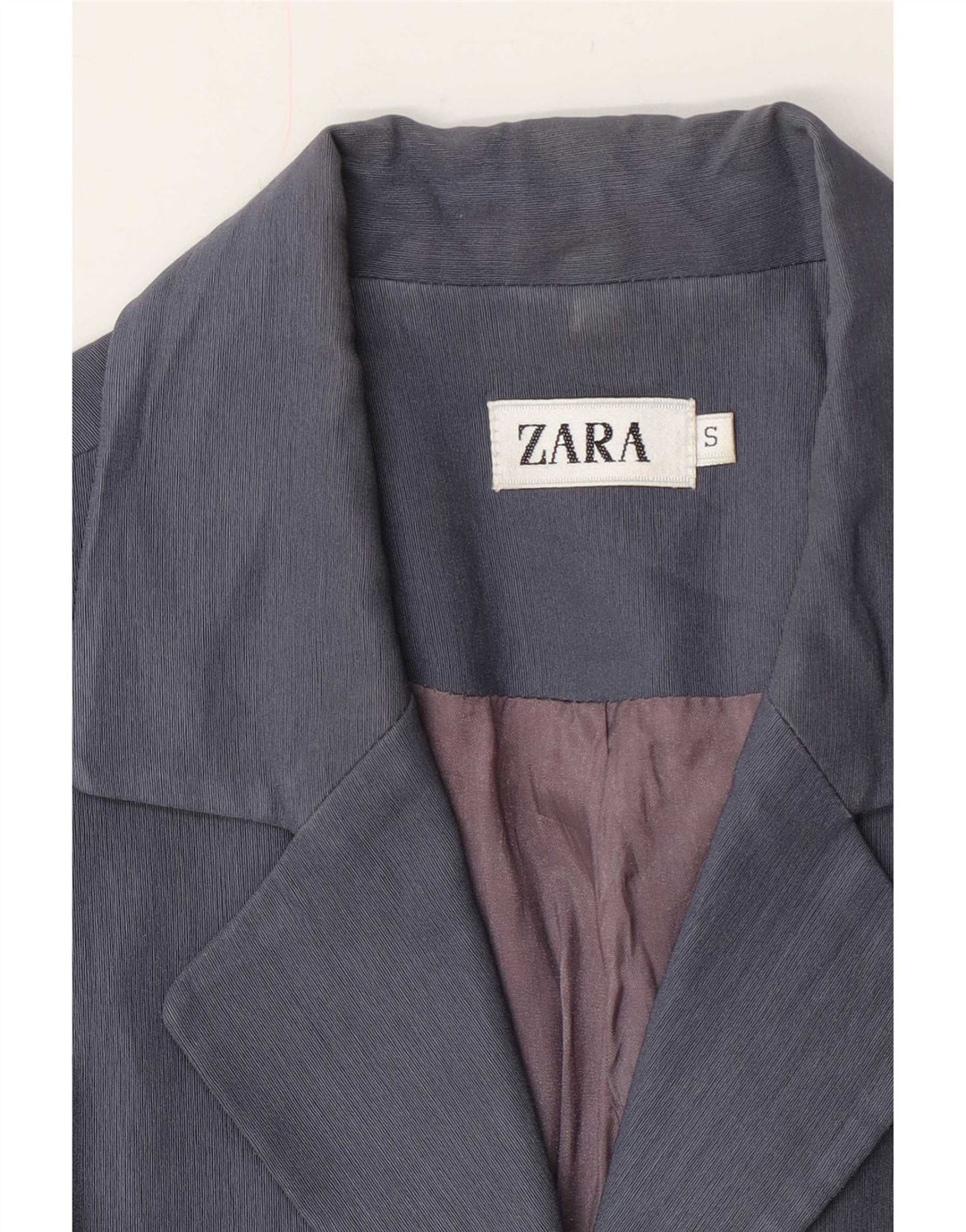 Zara Dame 1 Knap Blazer Jacket UK 10 Lille Blå