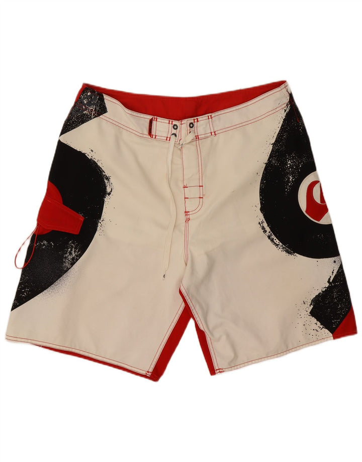 Quiksilver grafiske badeshorts til mænd store hvide Colourblock Polyester