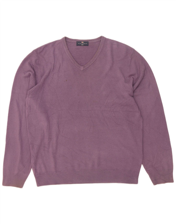 Marks & Spencer Herre Blue Harbor V-hals sweater Stor lilla
