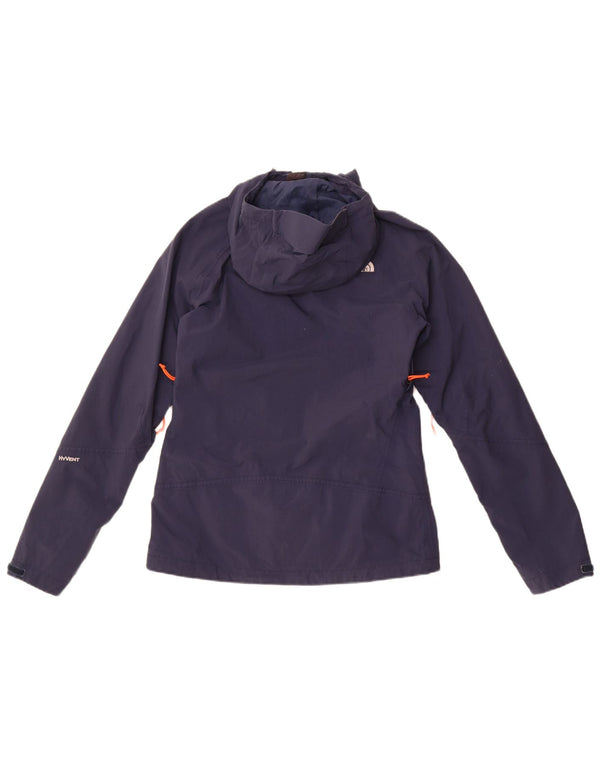 The North Face Dame Hyvent Regnjakke med hætte UK 10 Small Navy Blue Nylon