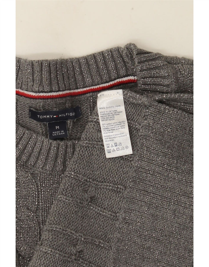 Tommy Hilfiger Dame Jumper Sweater UK 14 Medium Grey Flecked