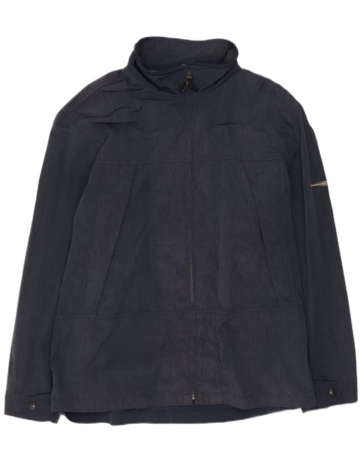 Trussardi Regnjakke til mænd IT 52 XL Marineblå polyamid