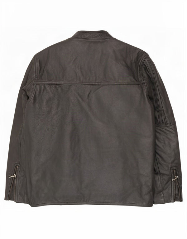 Vintage herre læderjakke UK 46 3XL Sort