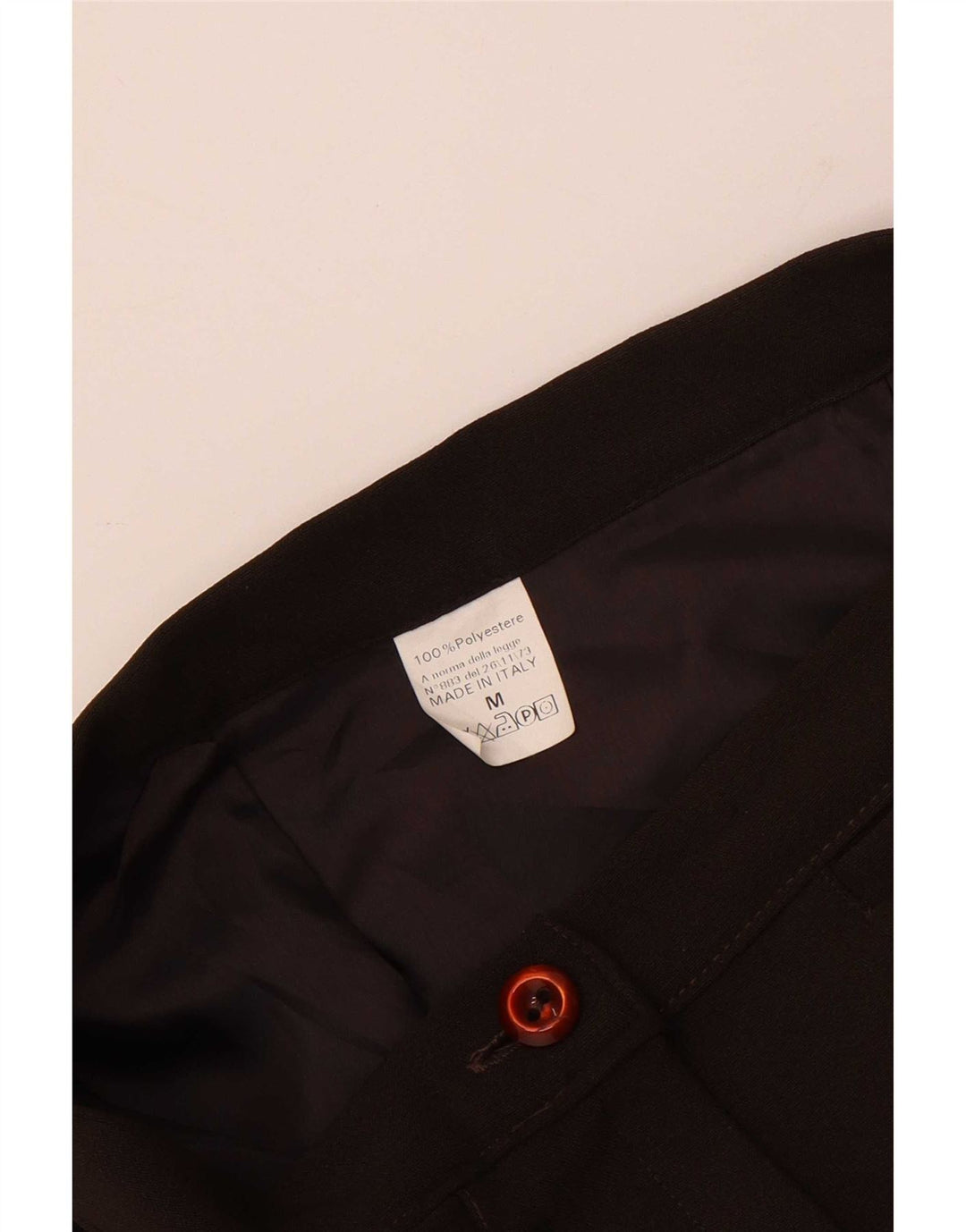 Vintage dame mini nederdel Medium W28 brun polyester
