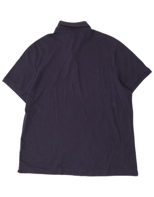 Lacoste Herre Regular Fit Polo Shirt Størrelse 7 2XL Navy Blue Bomuld