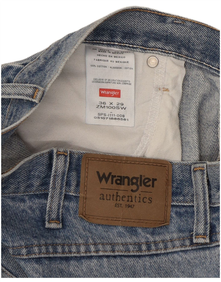 Wrangler Straight Jeans til mænd W36 L29 blå bomuld