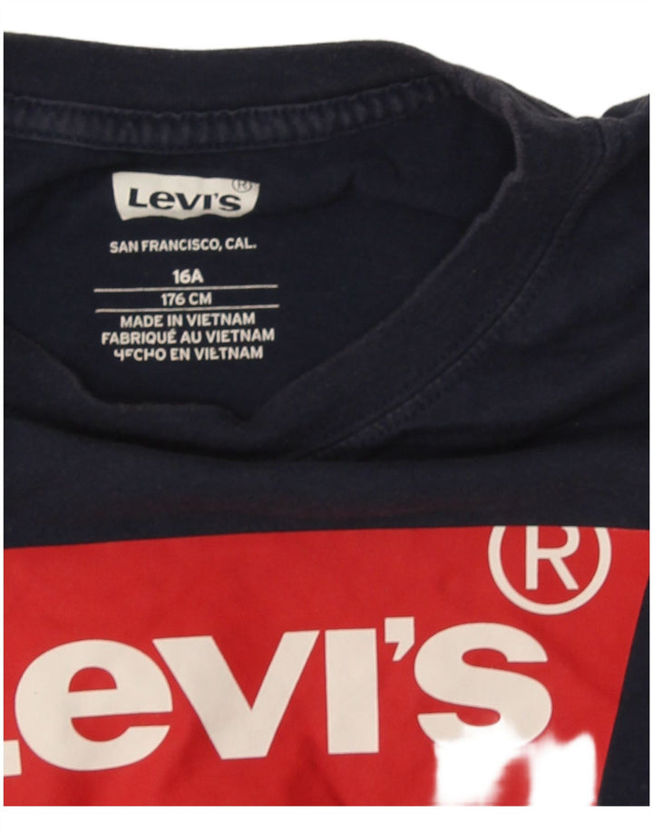 Levi's Boys Grafisk T-Shirt Top 15-16 år Marineblå