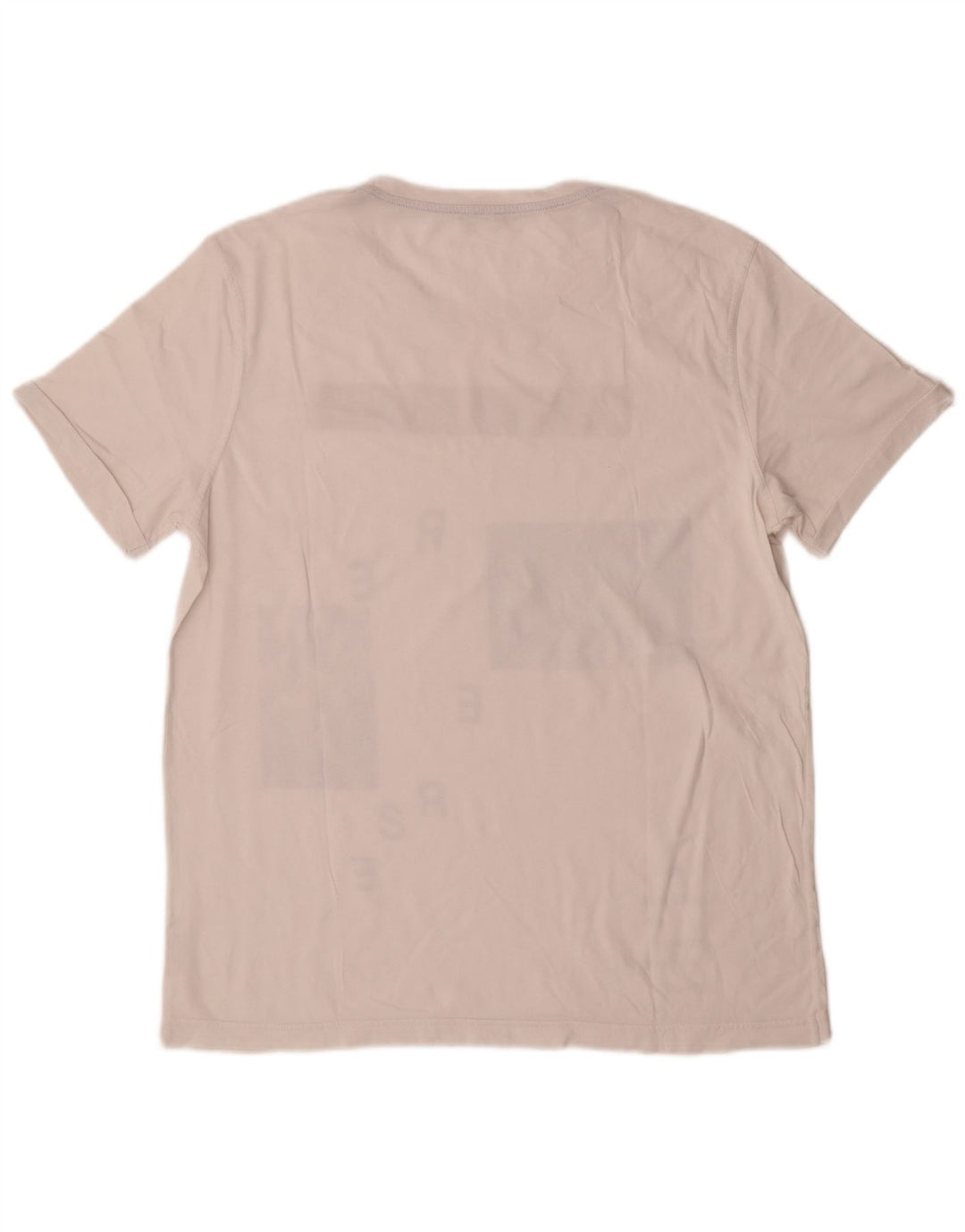 Benetton Herre grafisk T-shirt Top Medium White