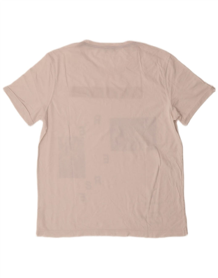 Benetton Herre grafisk T-shirt Top Medium White