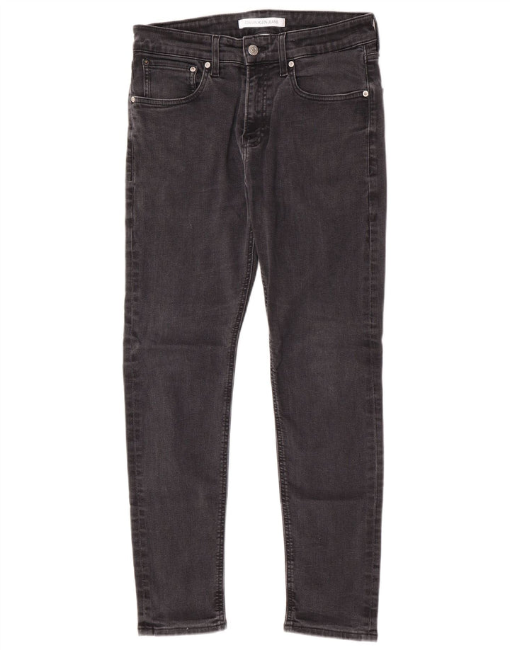 Calvin Klein Herre Slim Jeans W32 L27 Grå Bomuld
