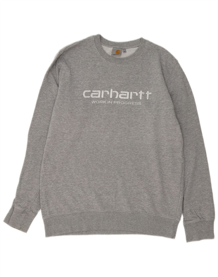 Carhartt Herre Grafisk Sweatshirt Jumper Medium Grey Flecked Bomuld