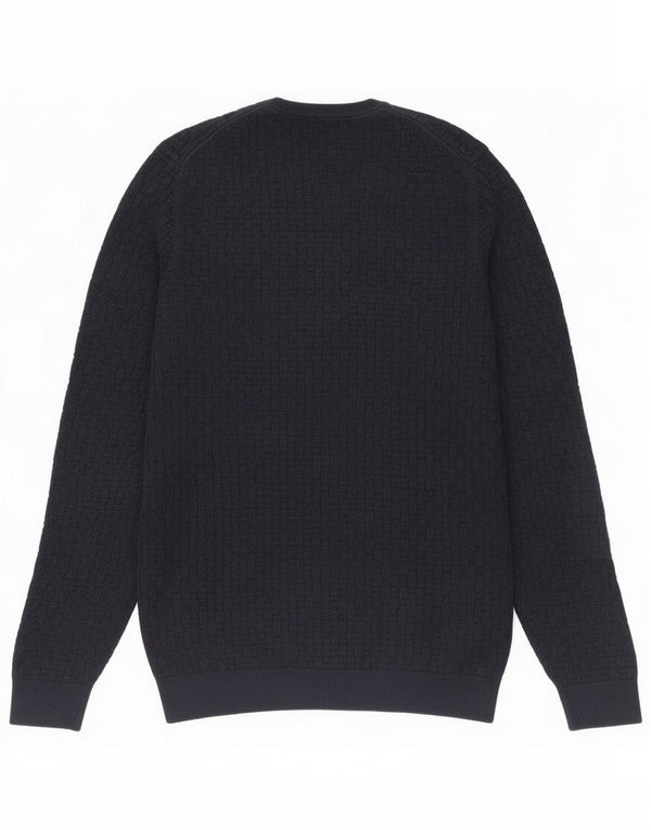 Massimo Dutti Herretrøjetrøje med rund hals Medium Navyblå Bomuld