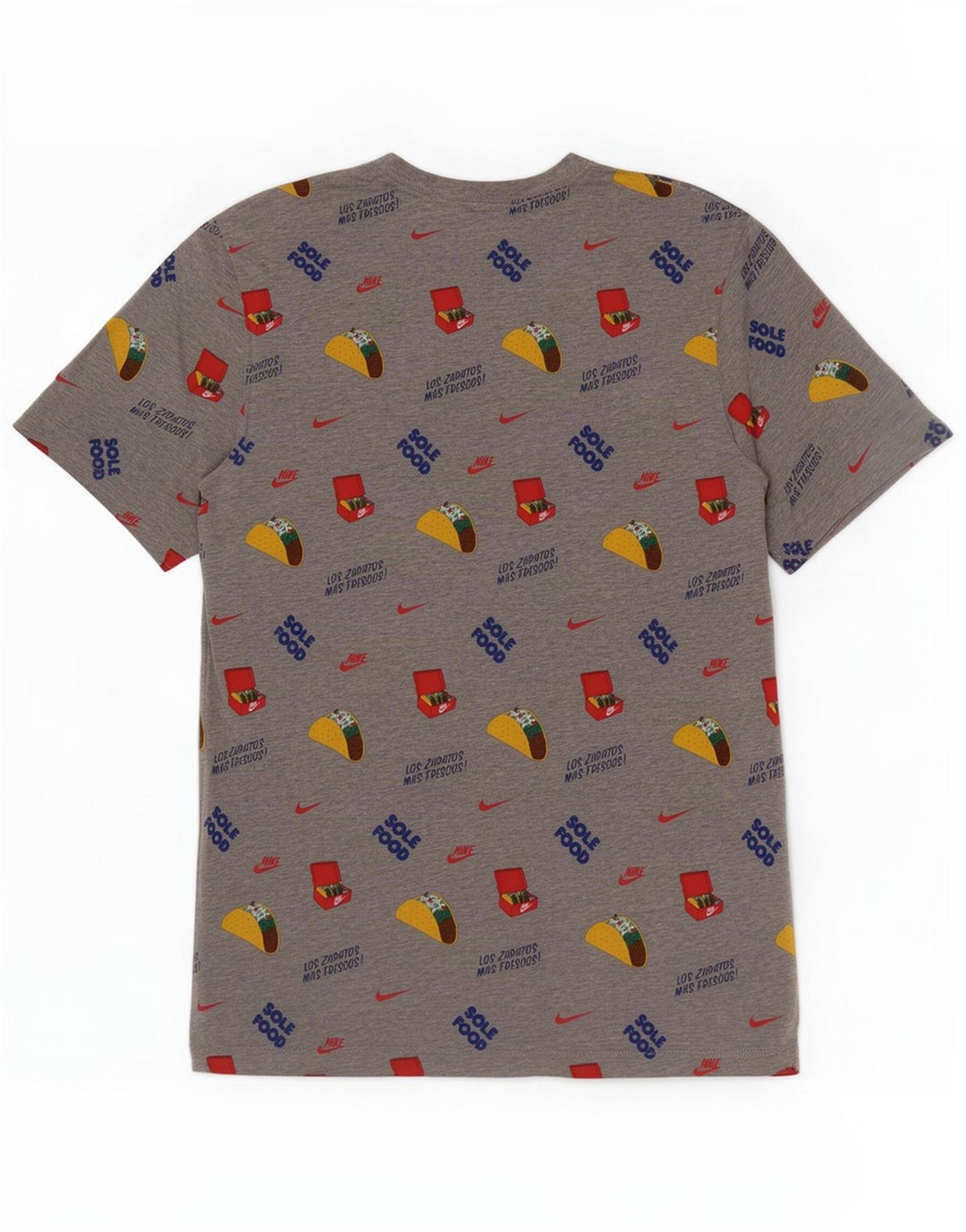 Nike grafisk T-shirt top mellem grå bomuld til mænd
