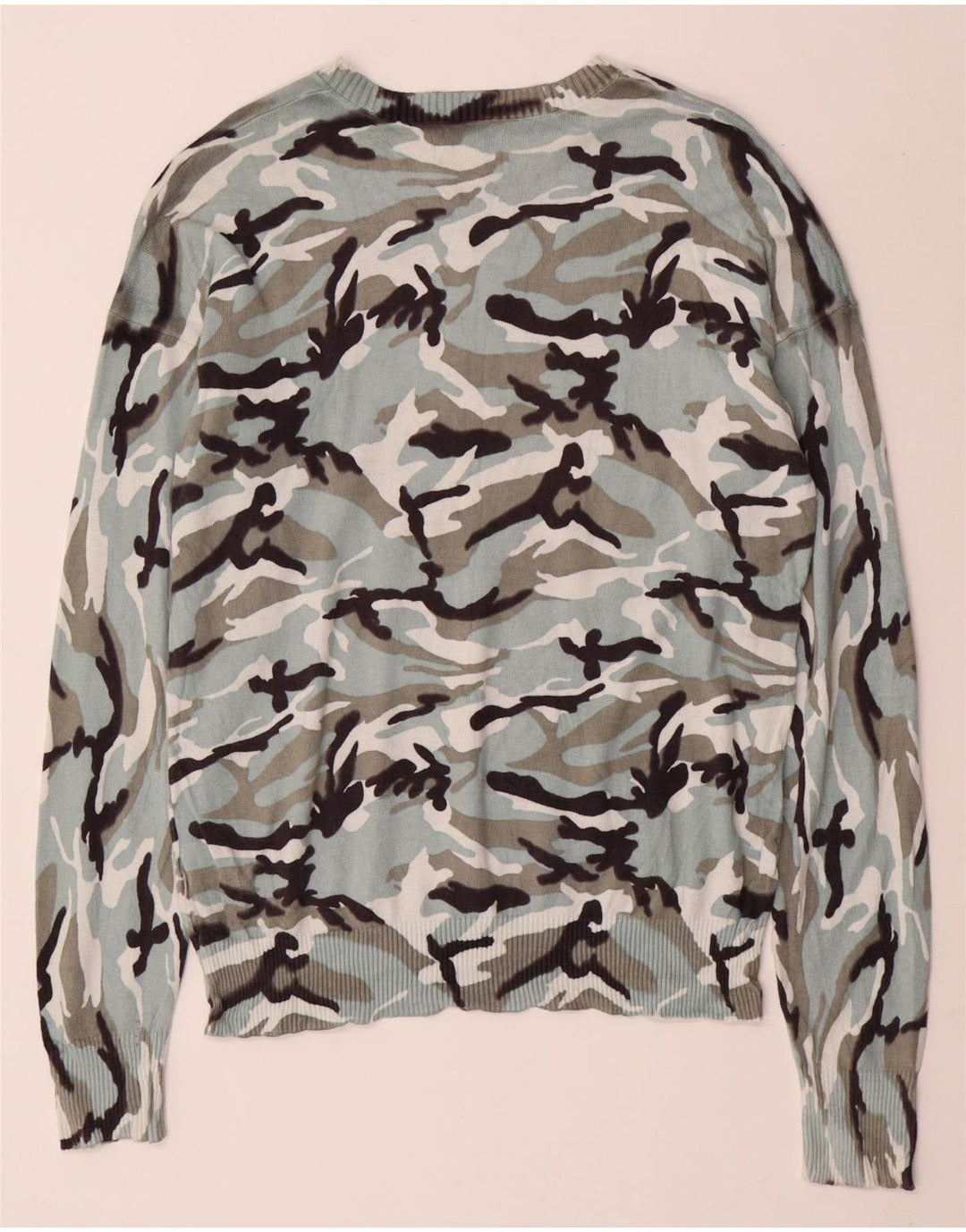 CALVIN KLEIN JEANS Dame Boat Neck Jumper Sweater UK 14 Medium Blue