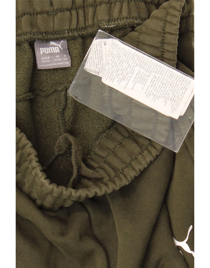 PUMA Træningsdragt til drenge Bukser Joggers 13-14 år Khaki Bomuld