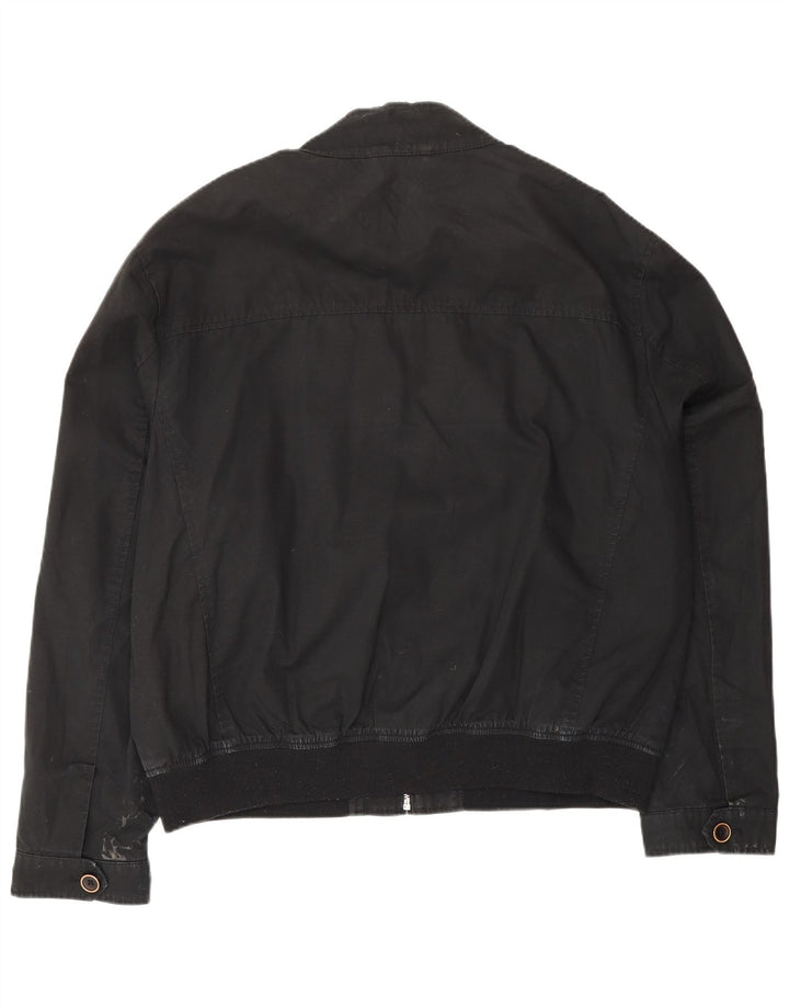 Marks & Spencer Herre Autograph Bomber Jacket UK 42 XL Sort Bomuld