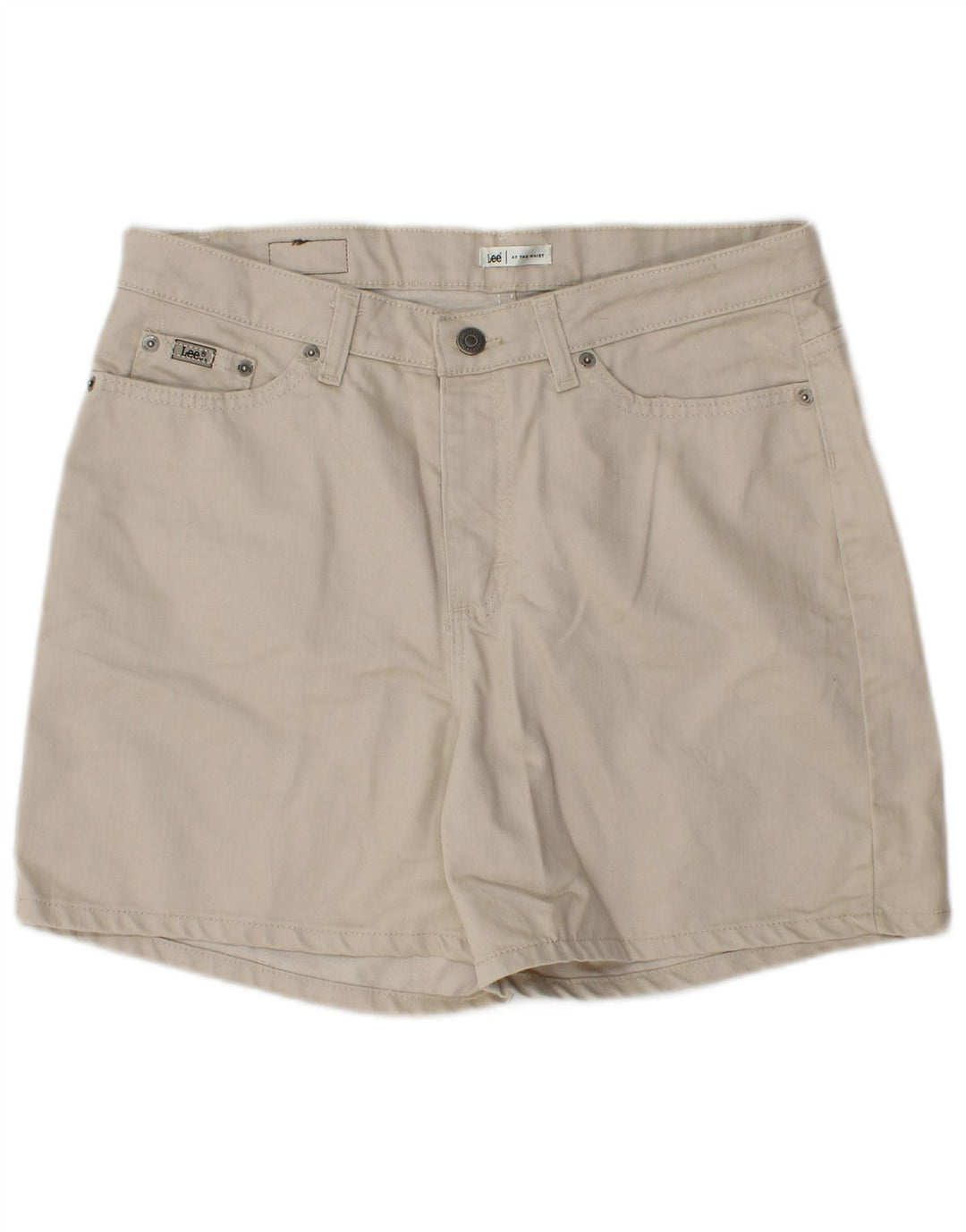 LEE Casual Shorts til kvinder US 12 Large W32 Beige Bomuld