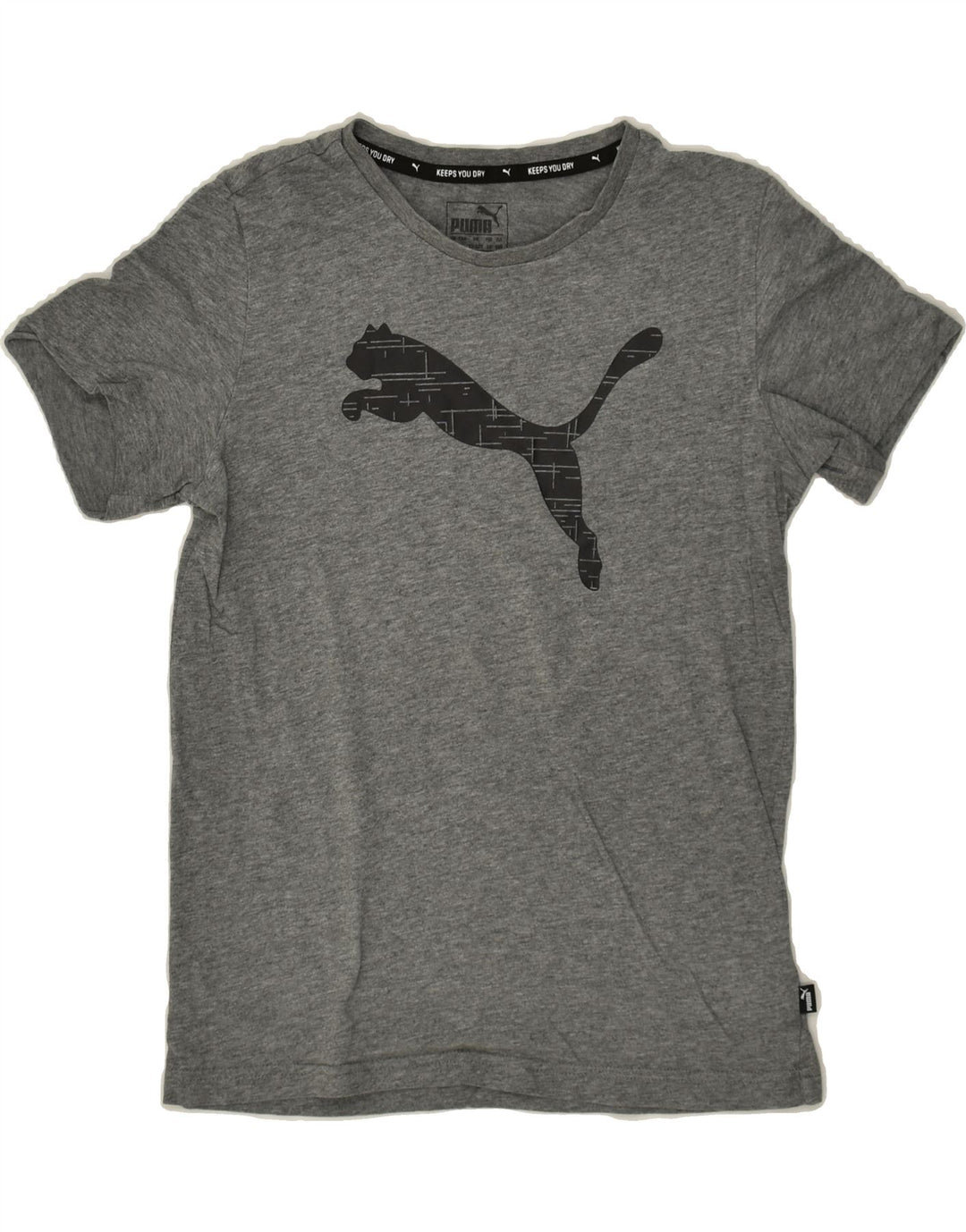 PUMA Boys Graphic T-Shirt Top 11-12 Years  Grey Cotton | Vintage Puma | Thrift | Second-Hand Puma | Used Clothing | Messina Hembry 