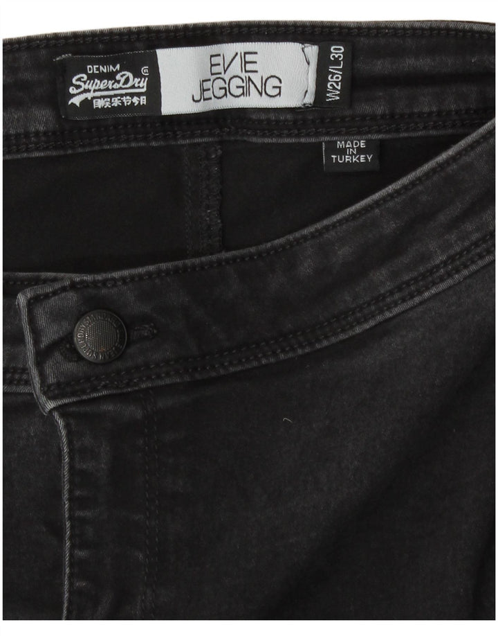 Superdry Evie Jegging Jeans til kvinder W26 L30 sort bomuld