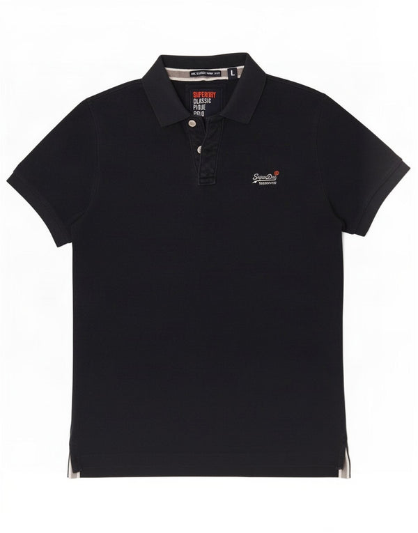Superdry herre poloshirt Stor marineblå bomuld