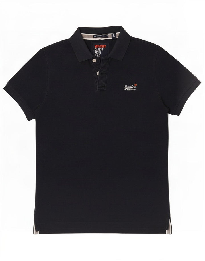 Superdry herre poloshirt Stor marineblå bomuld