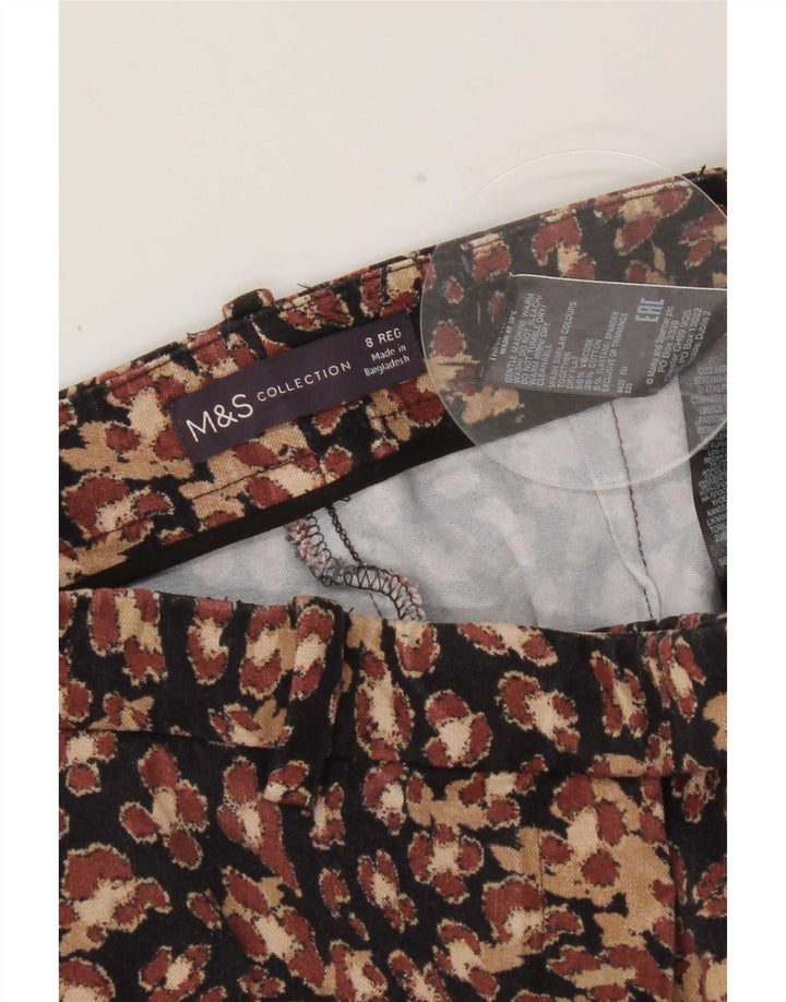 Marks & Spencer kvinders abstrakt mønster fritidsbukser UK 8 Small W26 L25